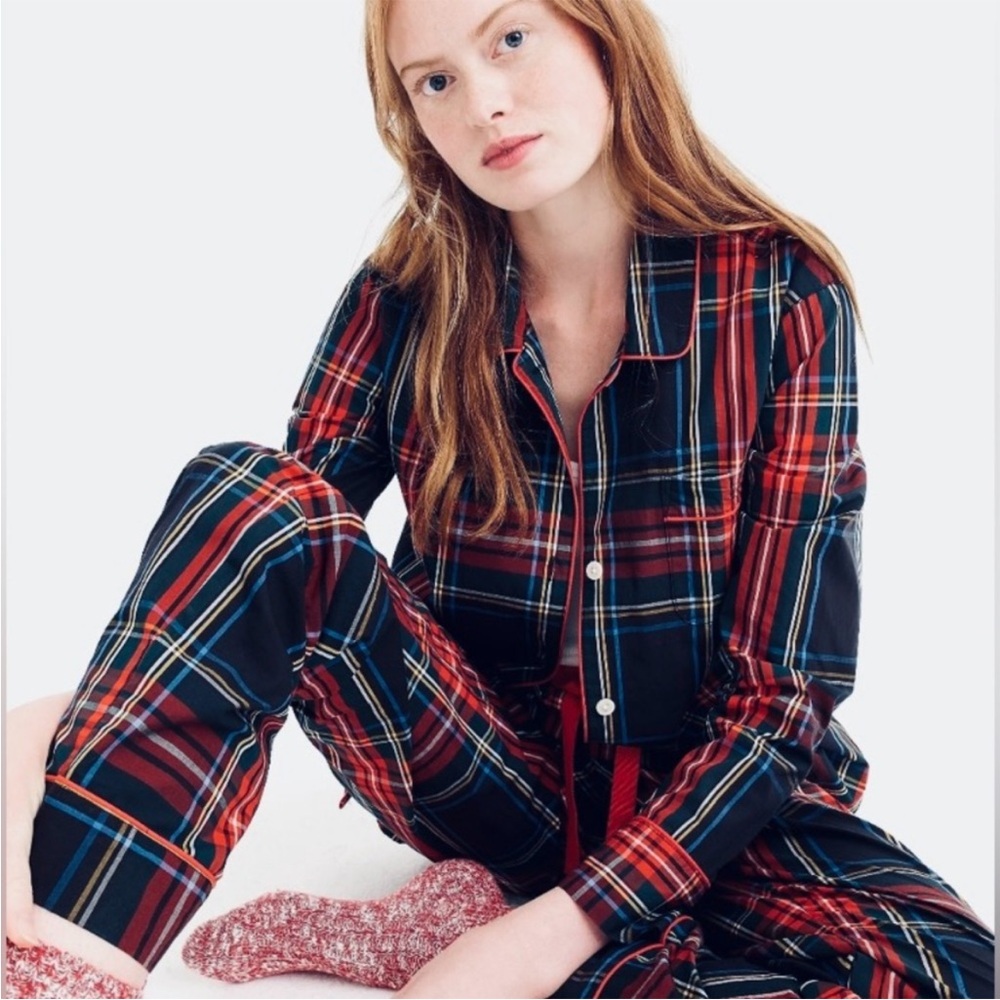 JCrew Plaid pajama set size XXS